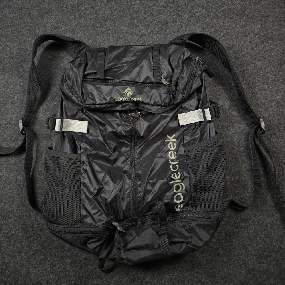 Eagle Creek Black Backpack Duffle 2-in-1 Ripstop Lightweight Travel Daypack